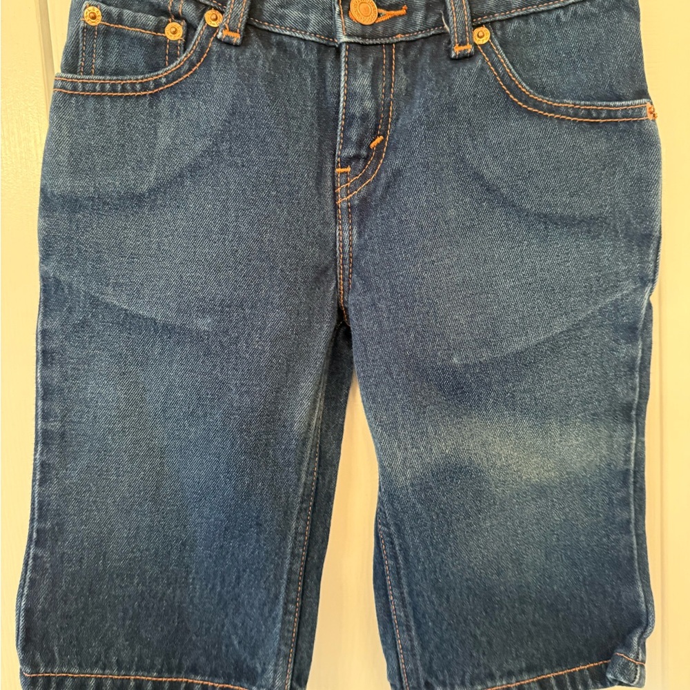 Levi's Blue Denim Shorts with Stonewashed Finish